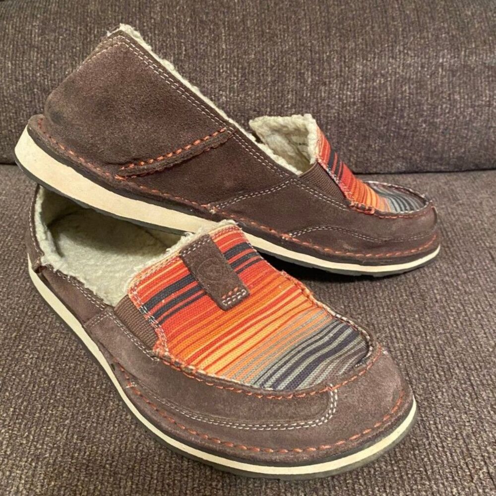 Ariat Cruiser Fleece Southwestern Serape Strip slip-on shoes Size 9B